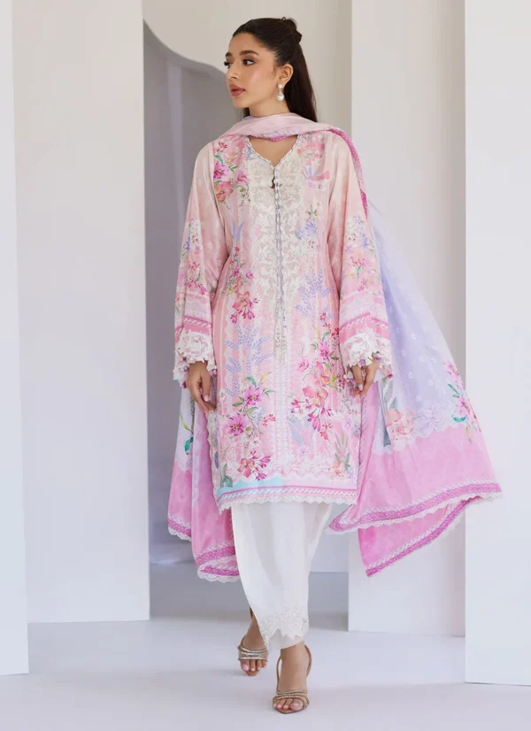 Farah Talib Aziz Tara Eid Luxe 25 - Oddie Pink Shirt And Dupatta