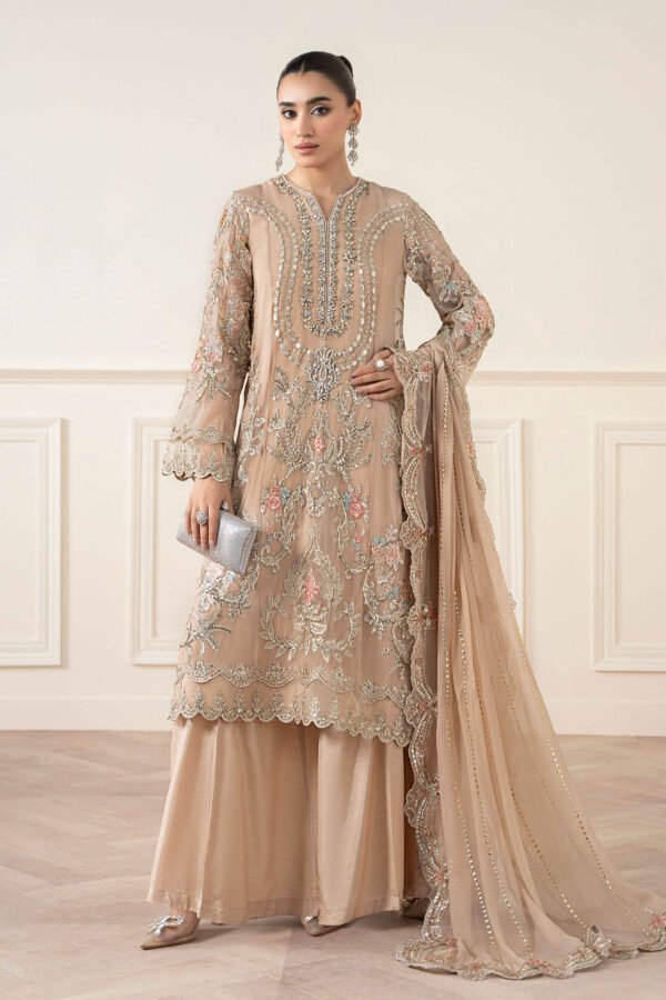 Maria B Luxury Formals | Embroidered Chiffon Suit