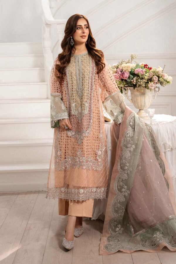 Maria B Luxury Formals | Embroidered Organza Suit