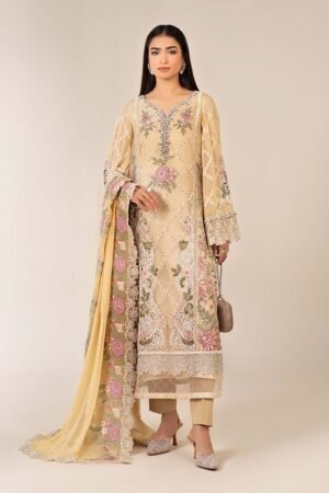 Maria B Luxury Formals | Embroidered Chiffon Suit