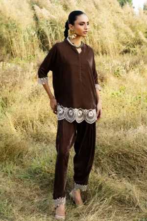 Zainab Chottani Zahra Winter Edit - Mocha Moment